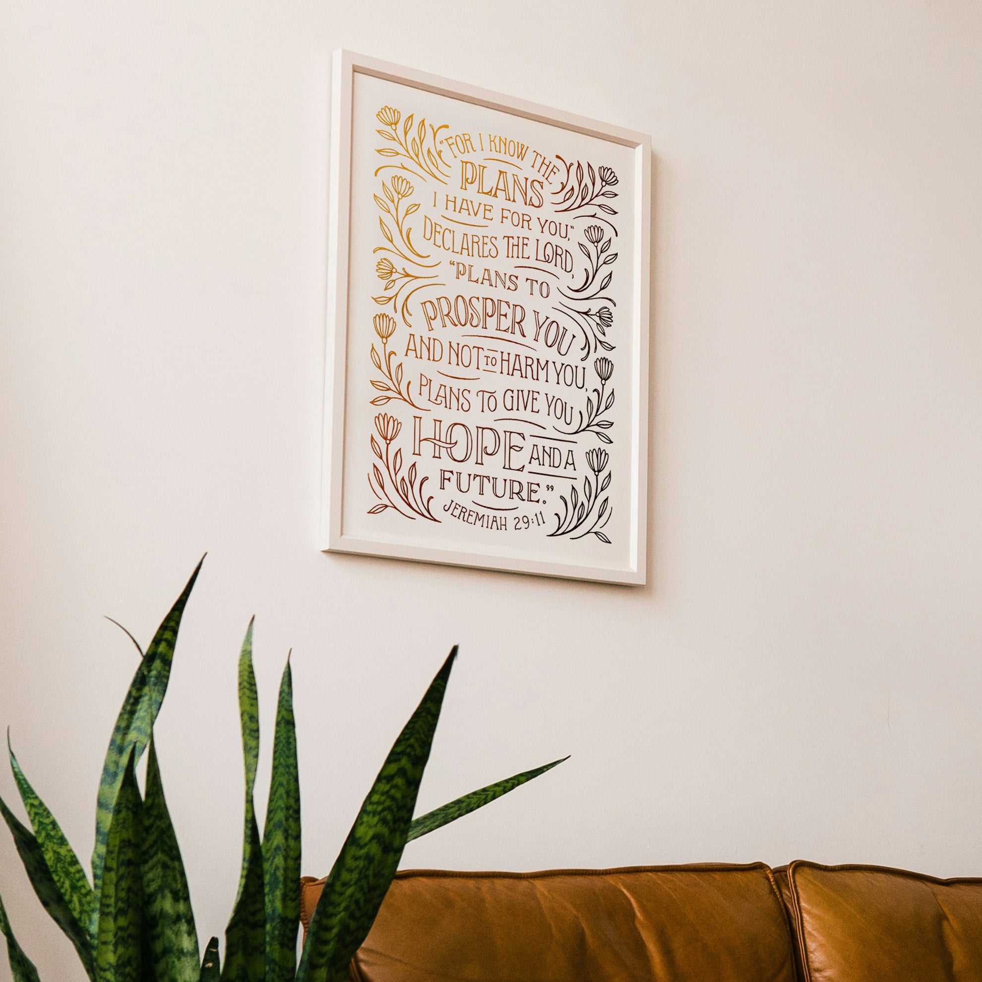 Hope and a Future (Jeremiah 29:11) - Illuminated Edition (18x24)