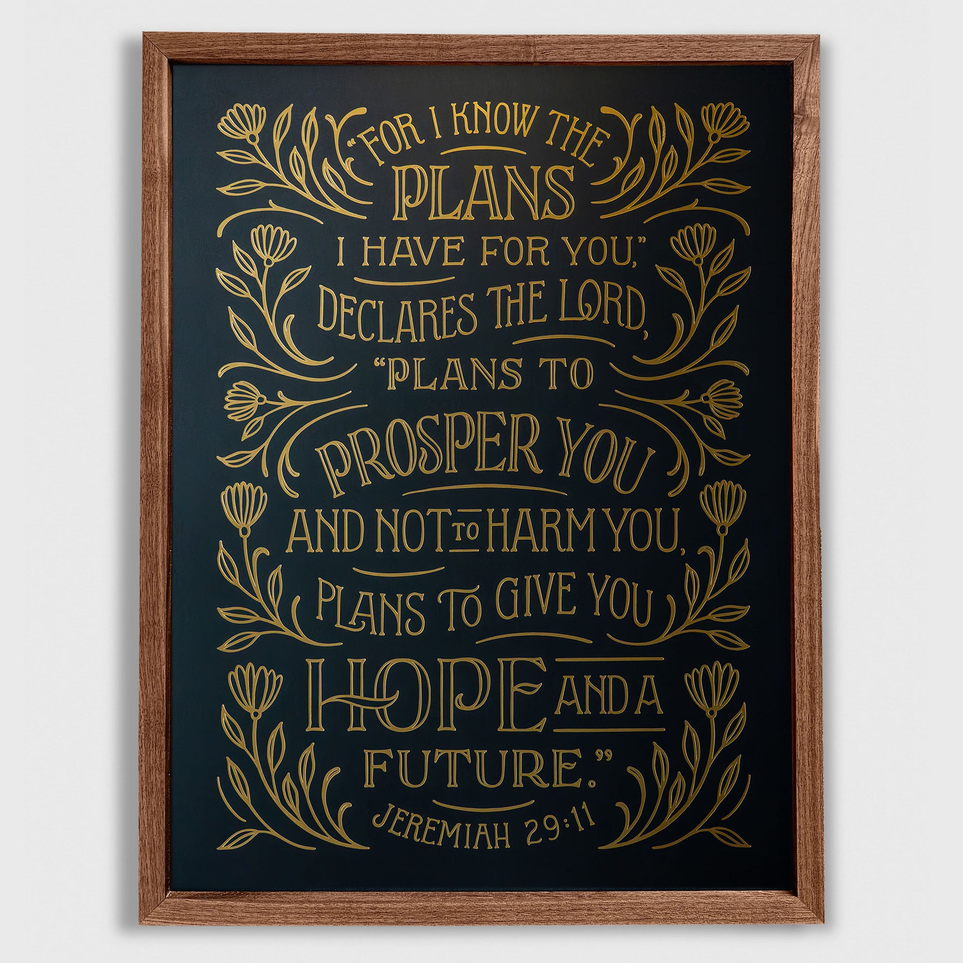 Hope and a Future (Jeremiah 29:11) - Illuminated Edition (18x24)