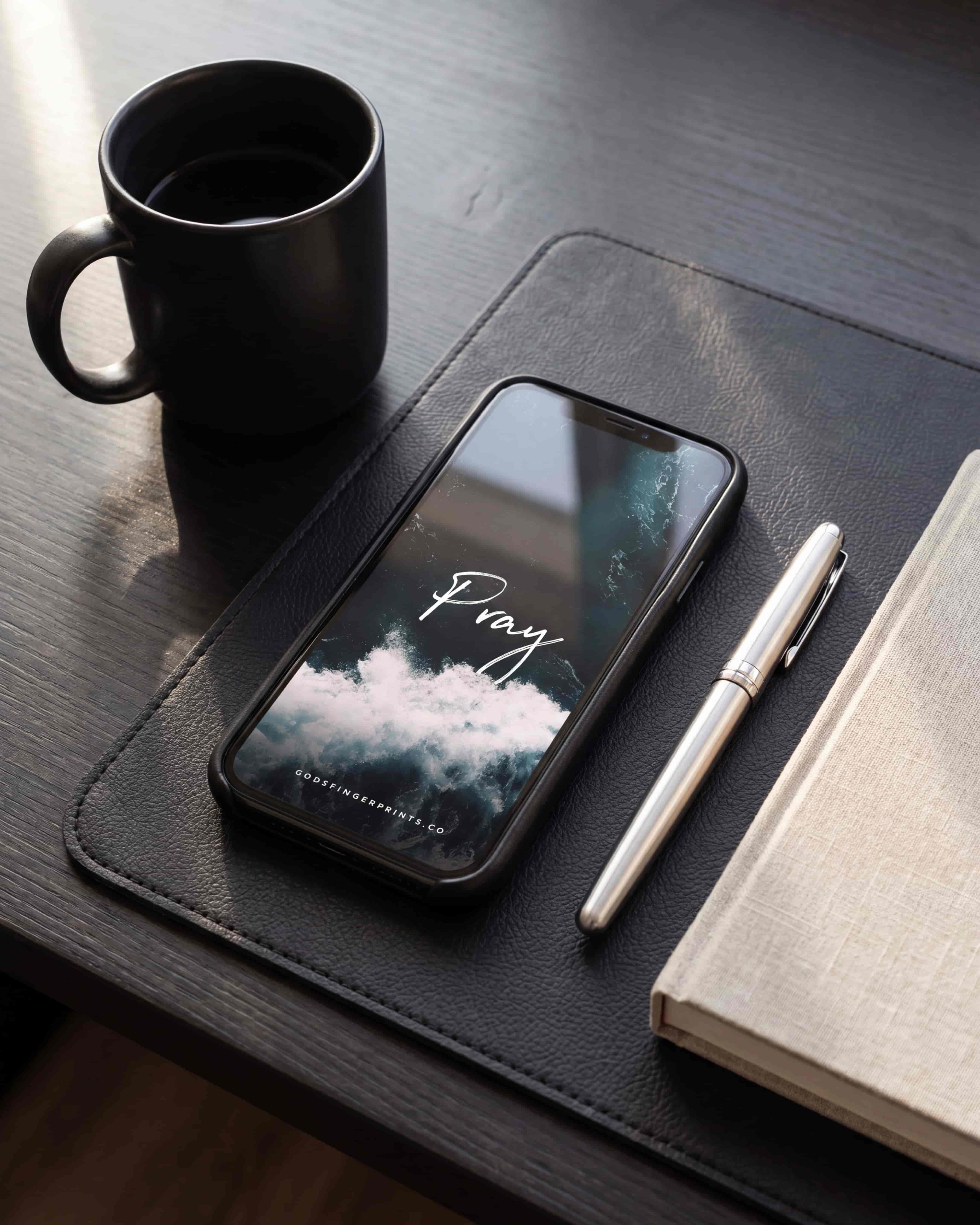 Origins - Pray - Christian Phone Wallpaper Art