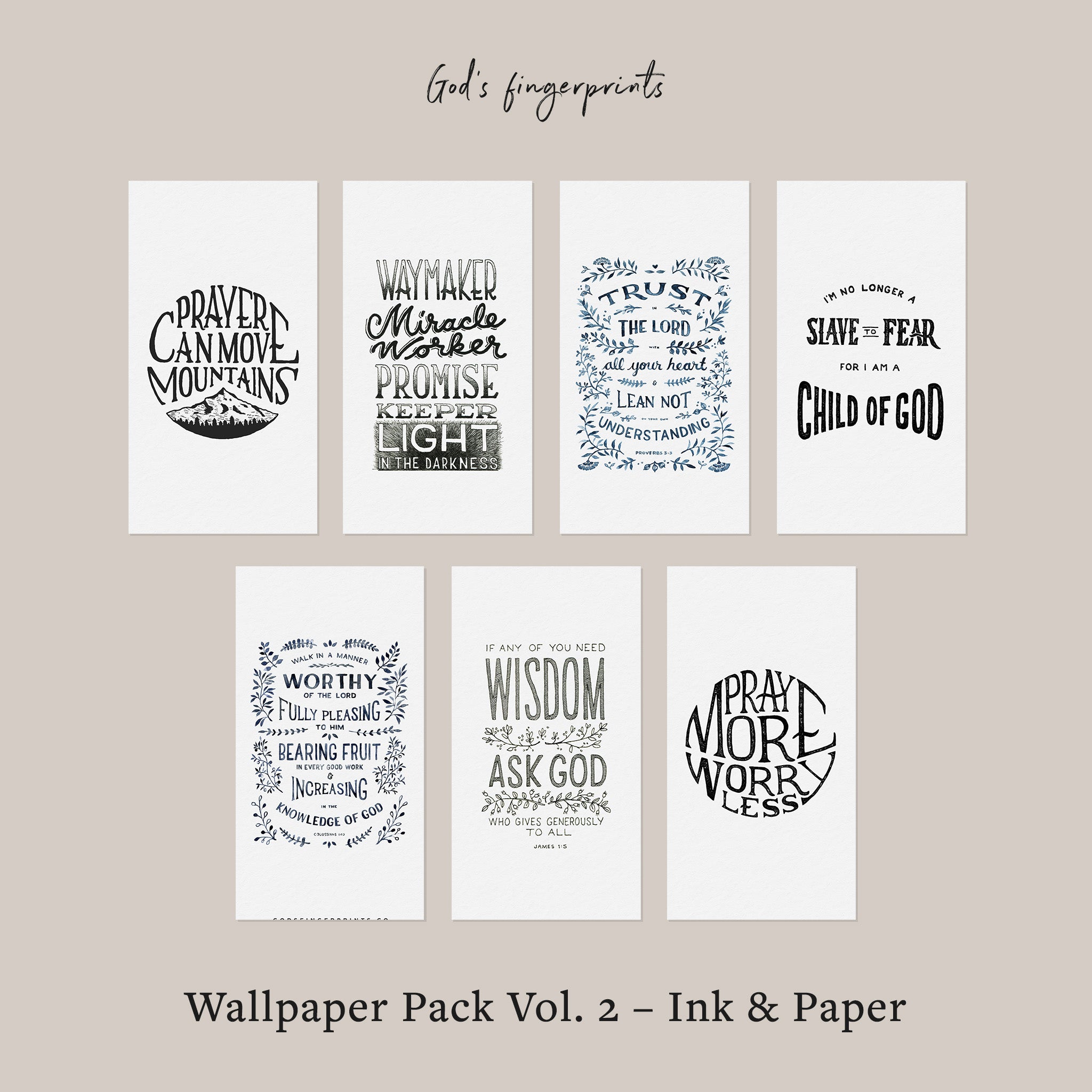 Wallpaper Pack Vol 2 - Ink & Paper