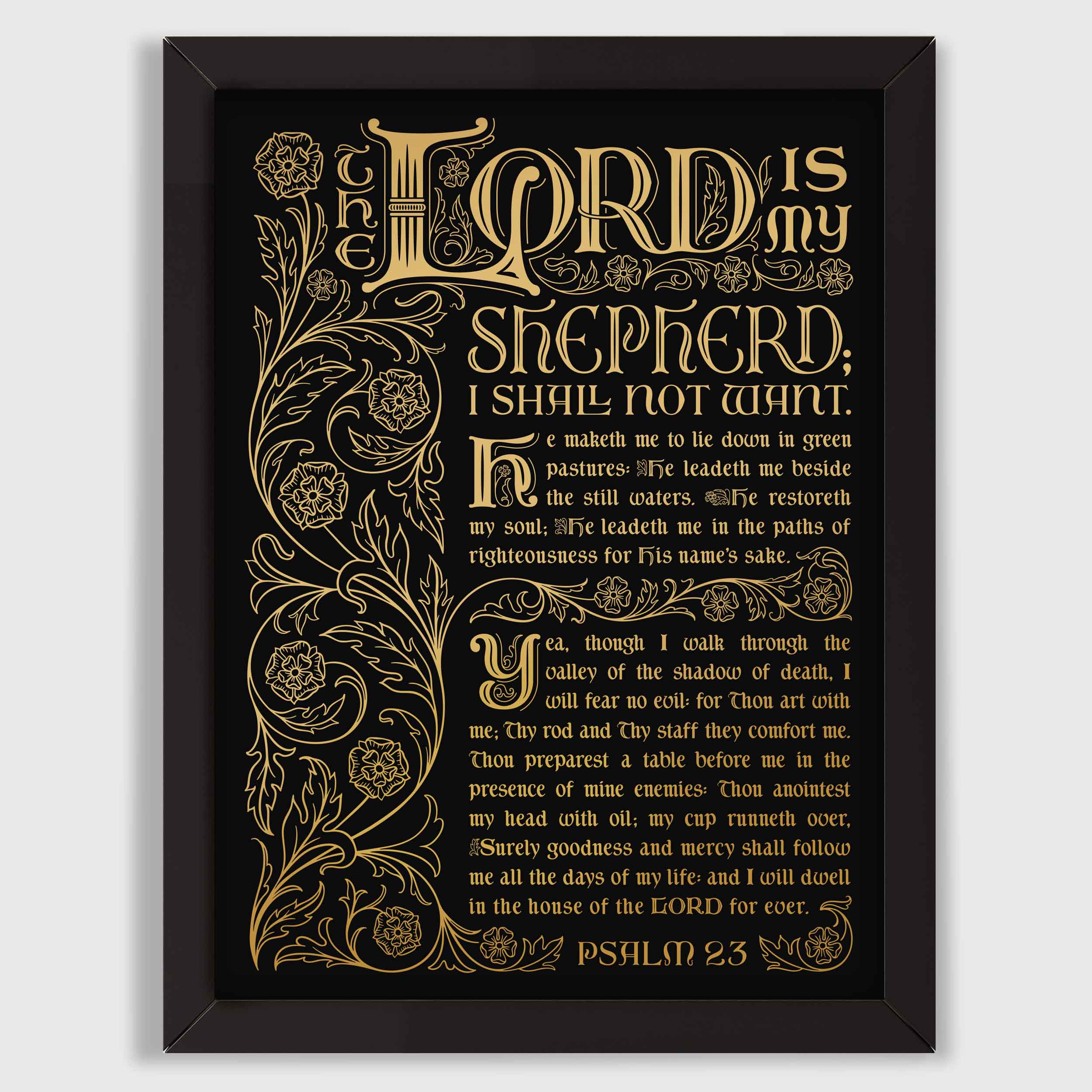 Psalm 23 - Gold/Black