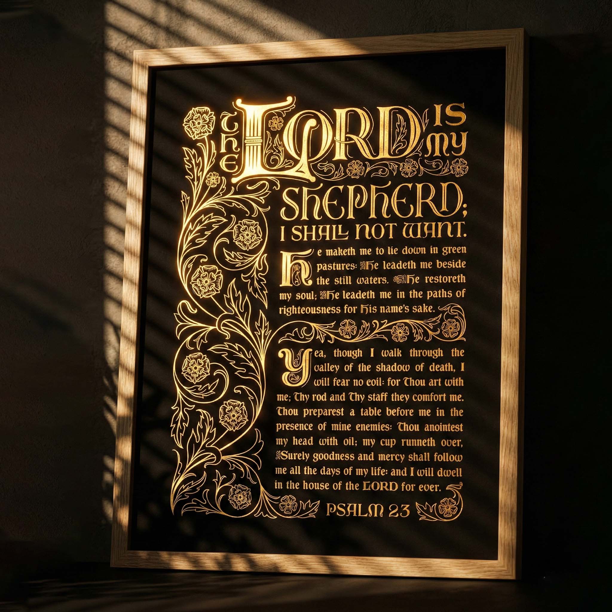 Psalm 23 - Gold/Black
