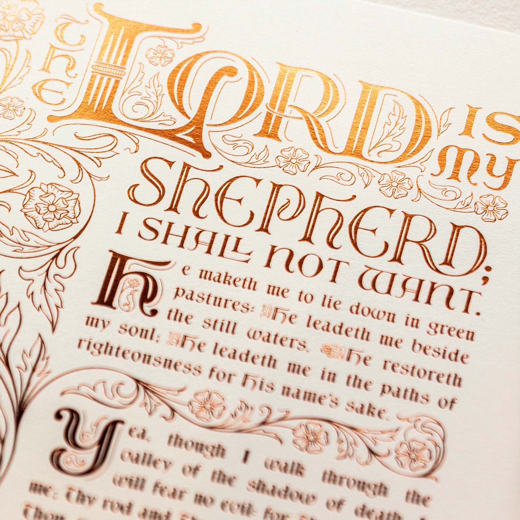 Psalm 23 - Rose Gold