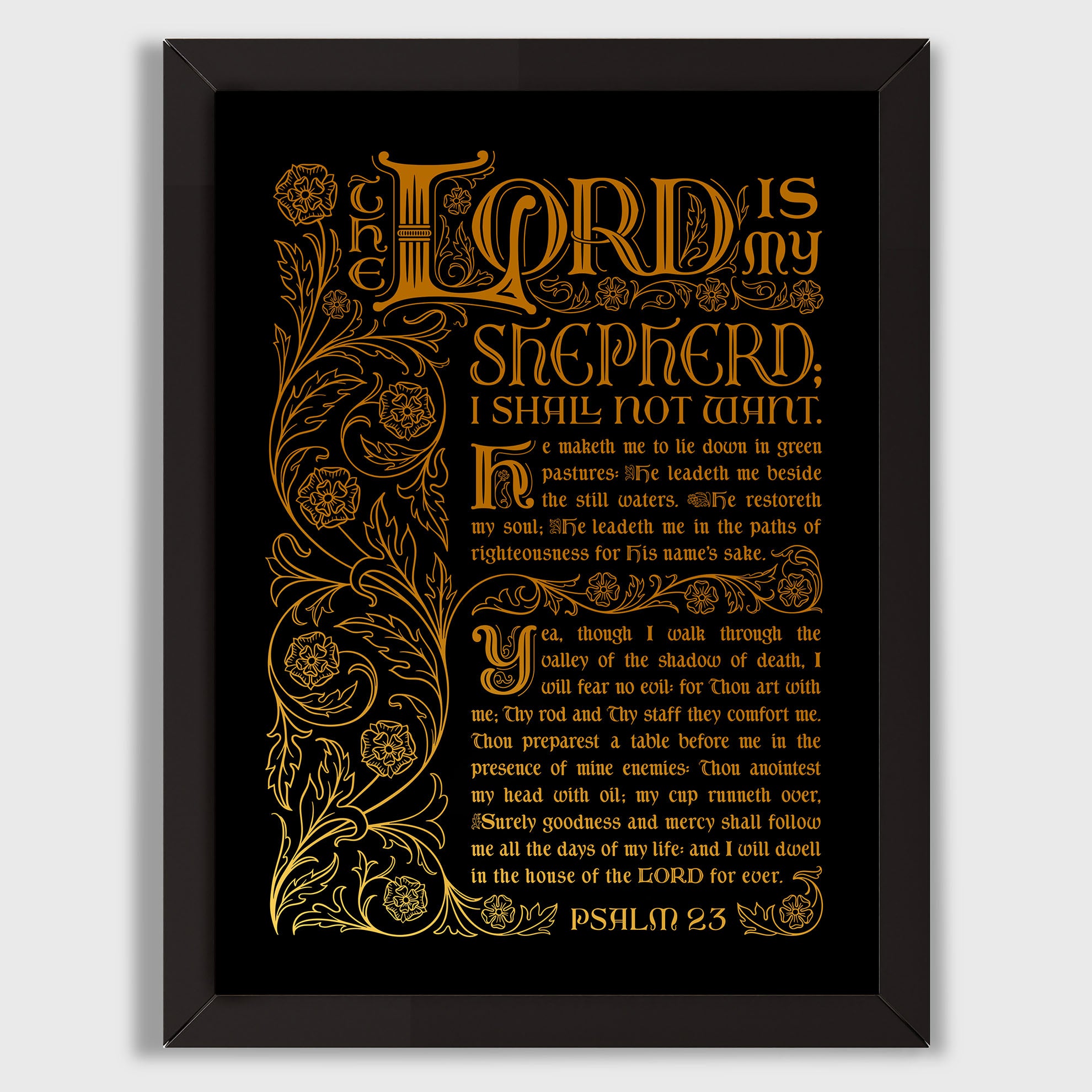Psalm 23 - Gold/Black