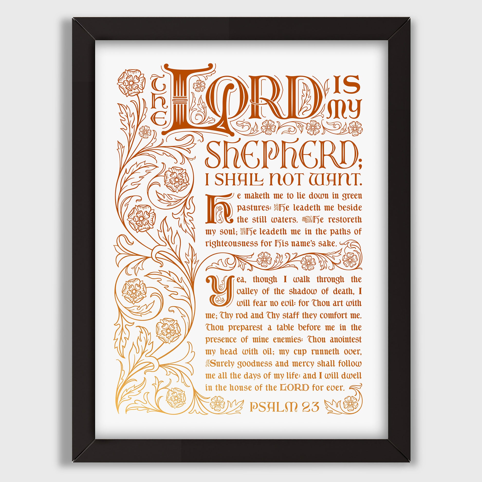 Psalm 23 - Rose Gold