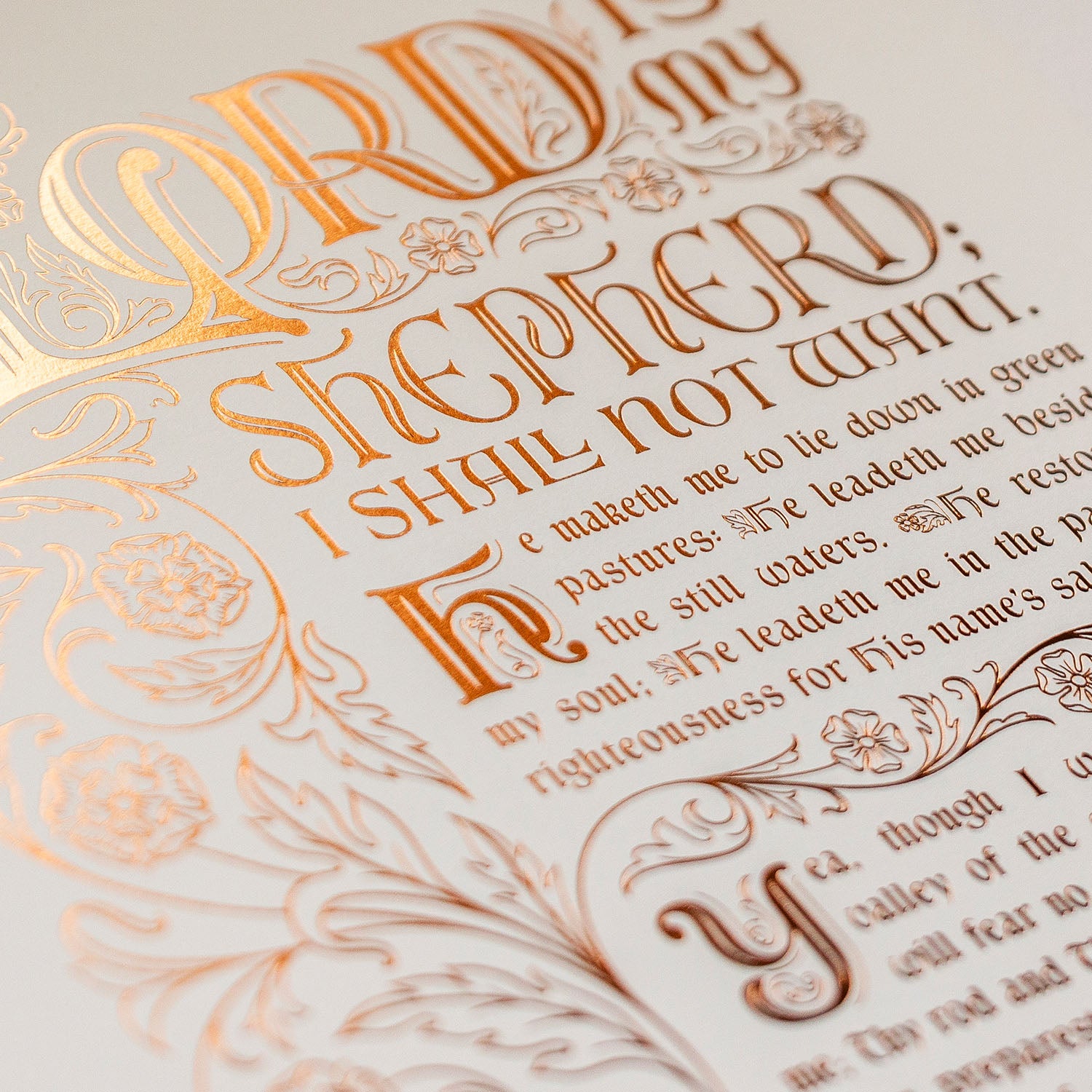 Psalm 23 - Rose Gold