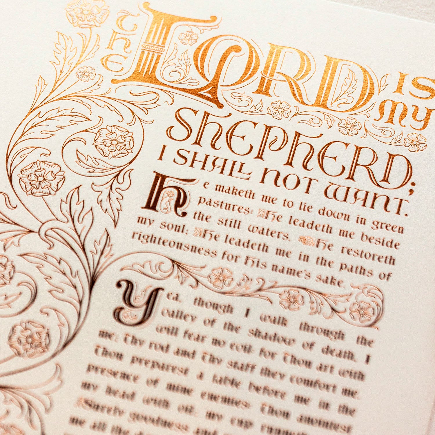 Psalm 23 - Rose Gold