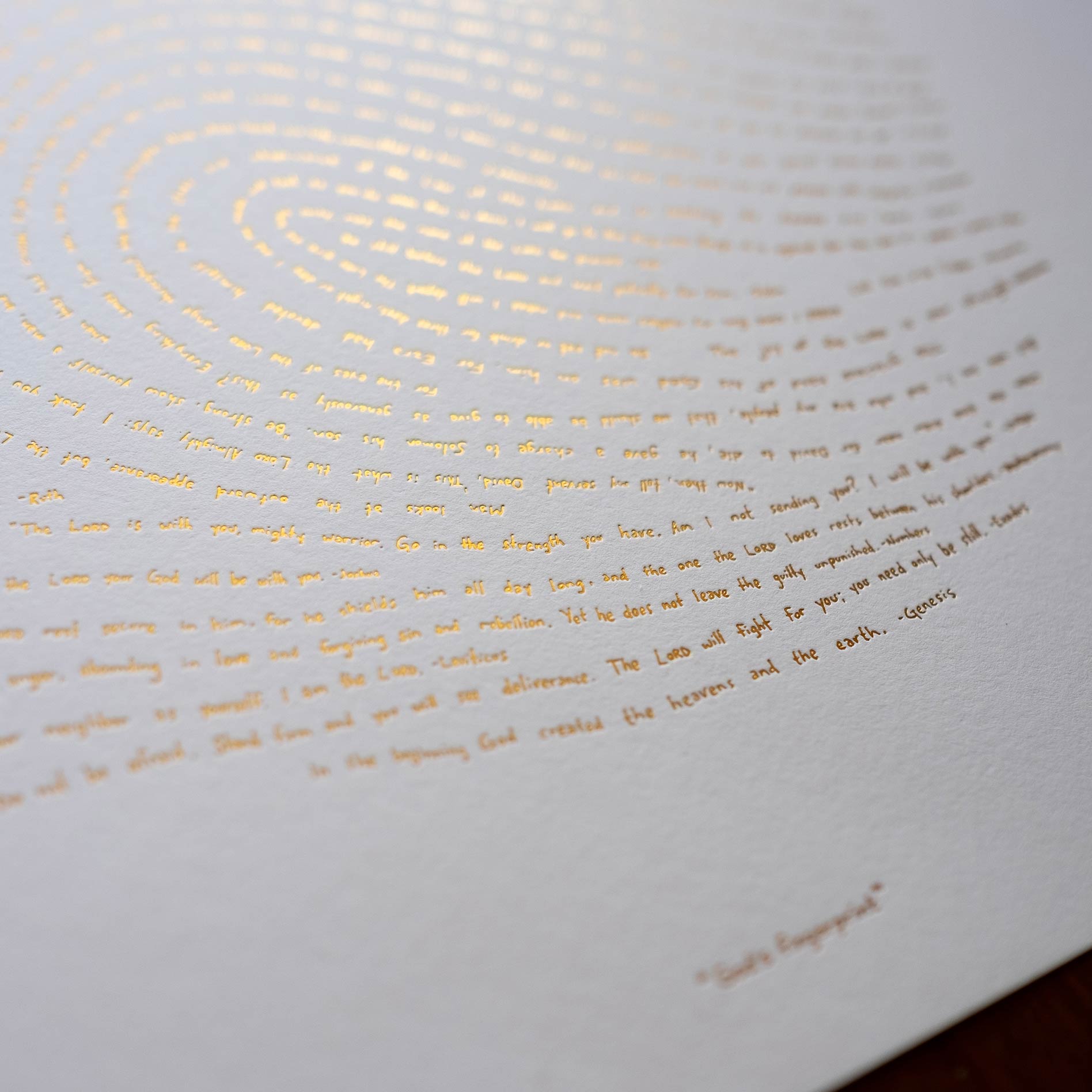 Illuminated Fingerprint Bible Wall Art