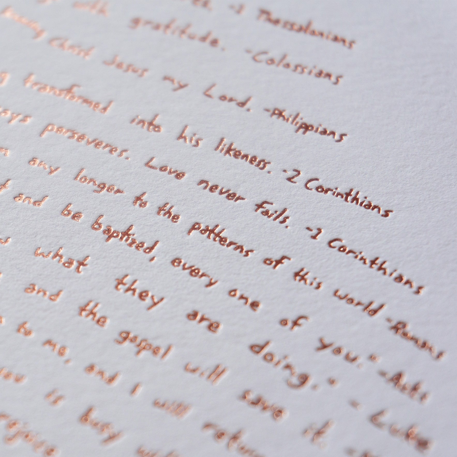 Rose Gold Illuminated Fingerprint - Scripture Wall Art