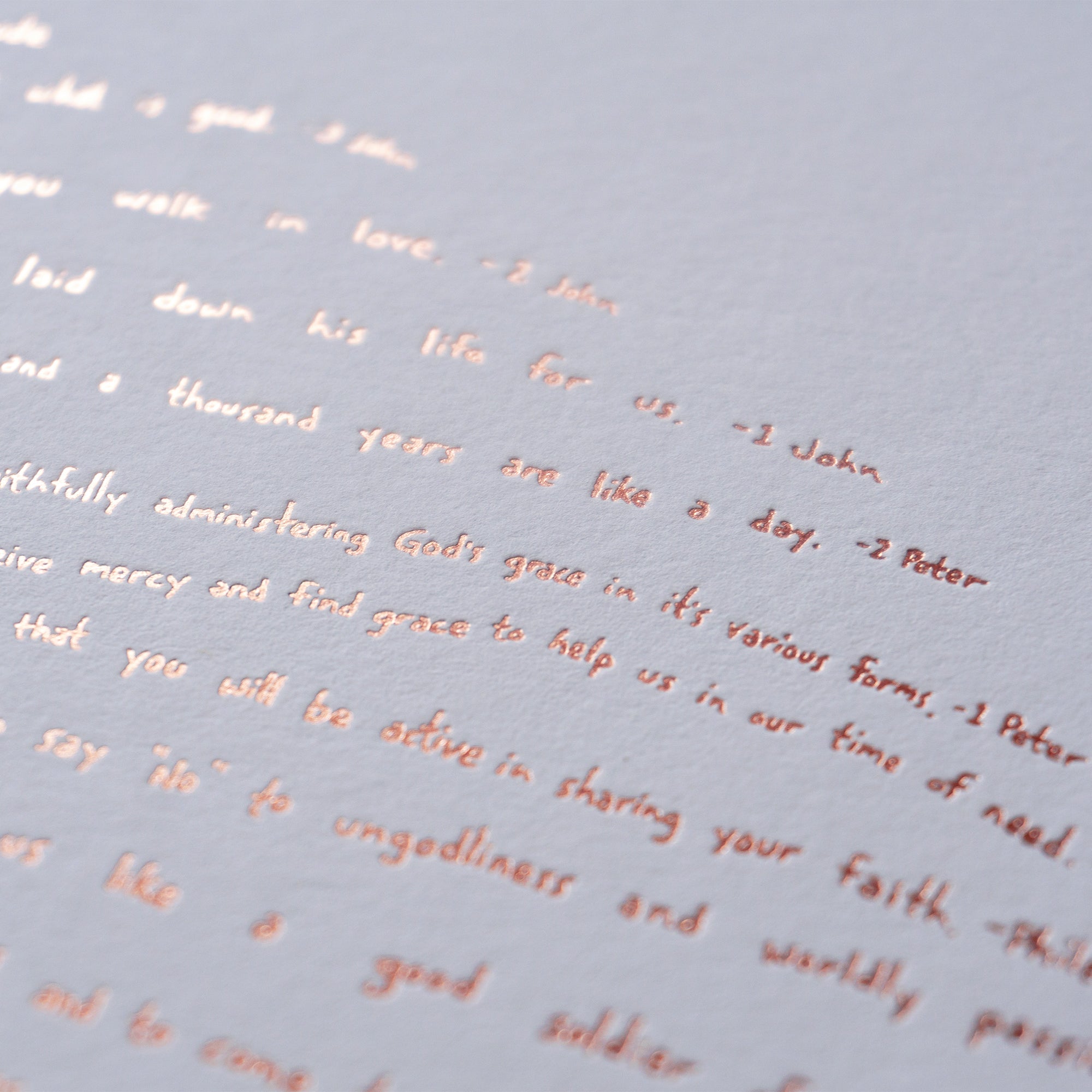 Rose Gold Illuminated Fingerprint Bible Art Print