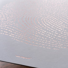 Rose Gold Illuminated Fingerprint Scripture Artwork