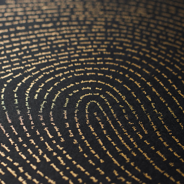 NIV Illuminated Fingerprint - Gold on Black (Limited Edition)