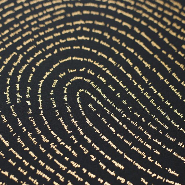 KJV Illuminated Fingerprint - Gold on Black (Limited Edition)