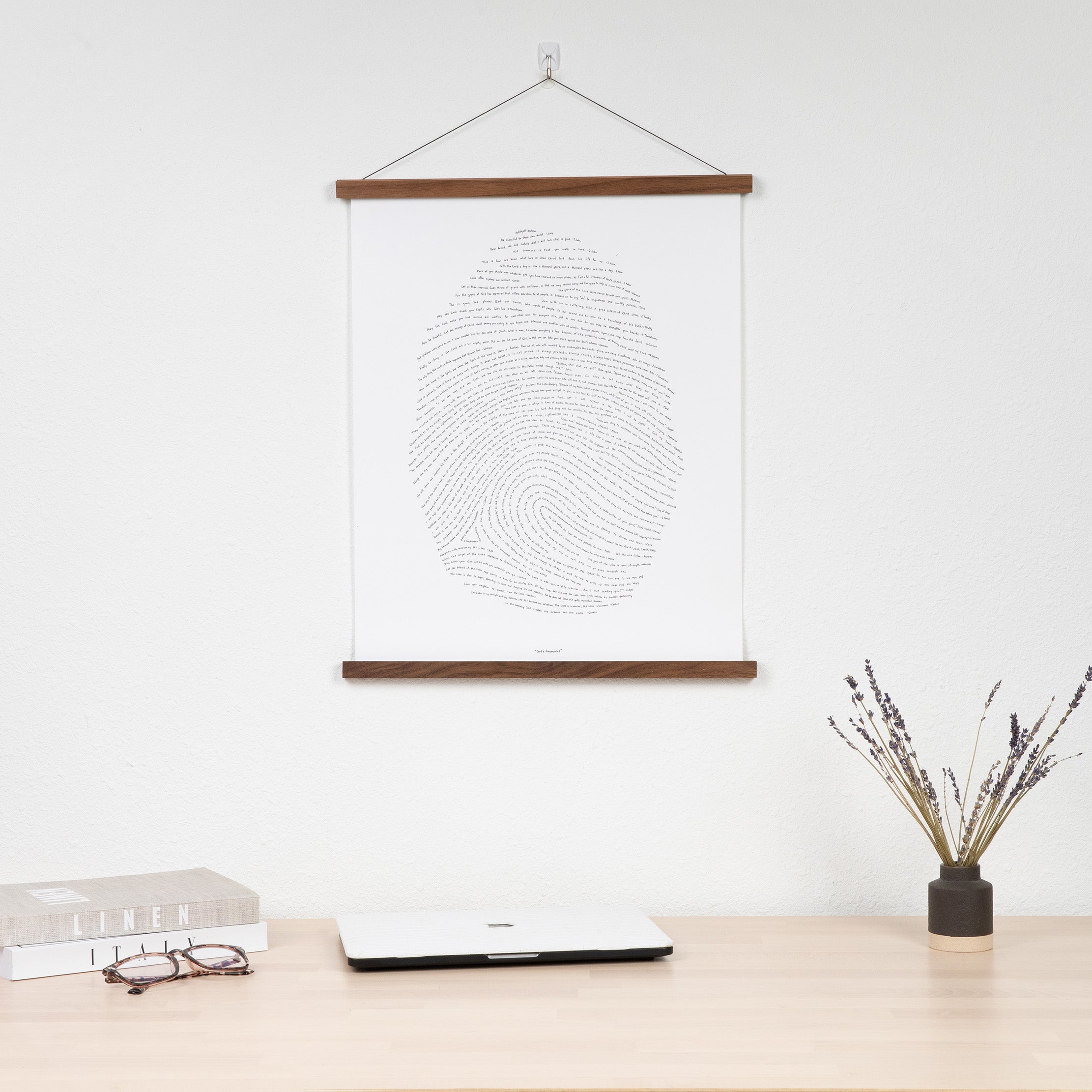 Walnut Magnetic Hanging Frame