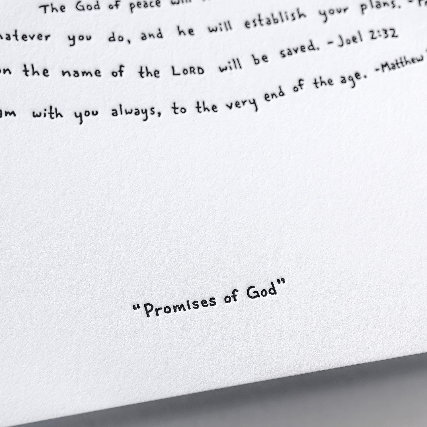 Promises of God - Letterpress