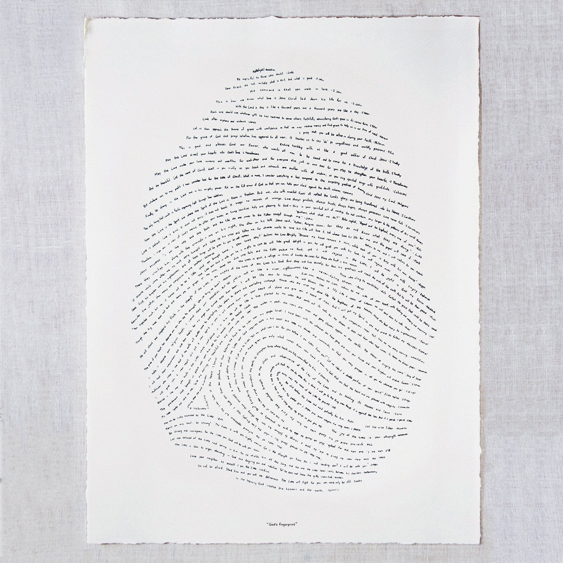 God's Fingerprint - Deckled