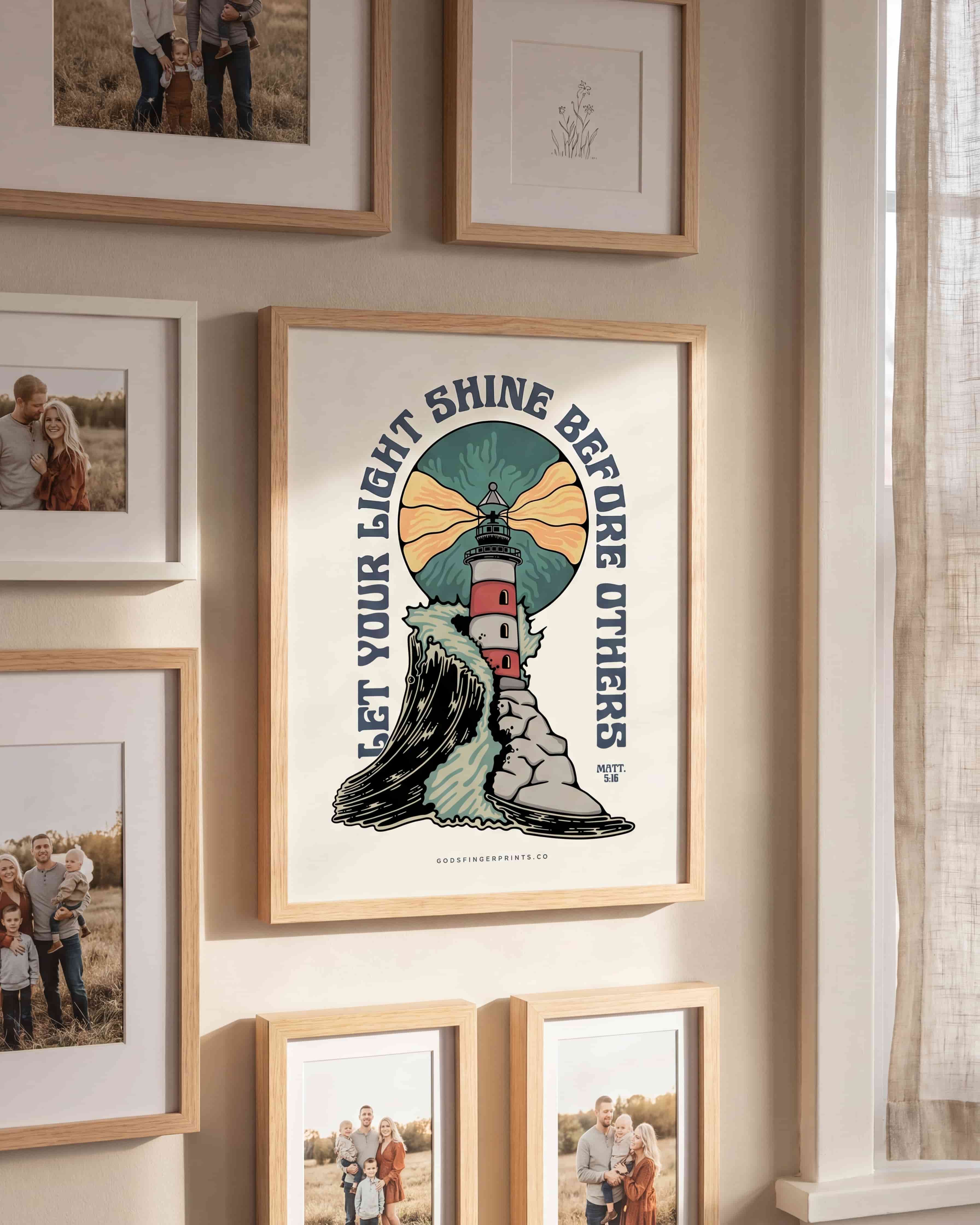 Let Your Light Shine - Matthew 5:16 - Christian scripture print