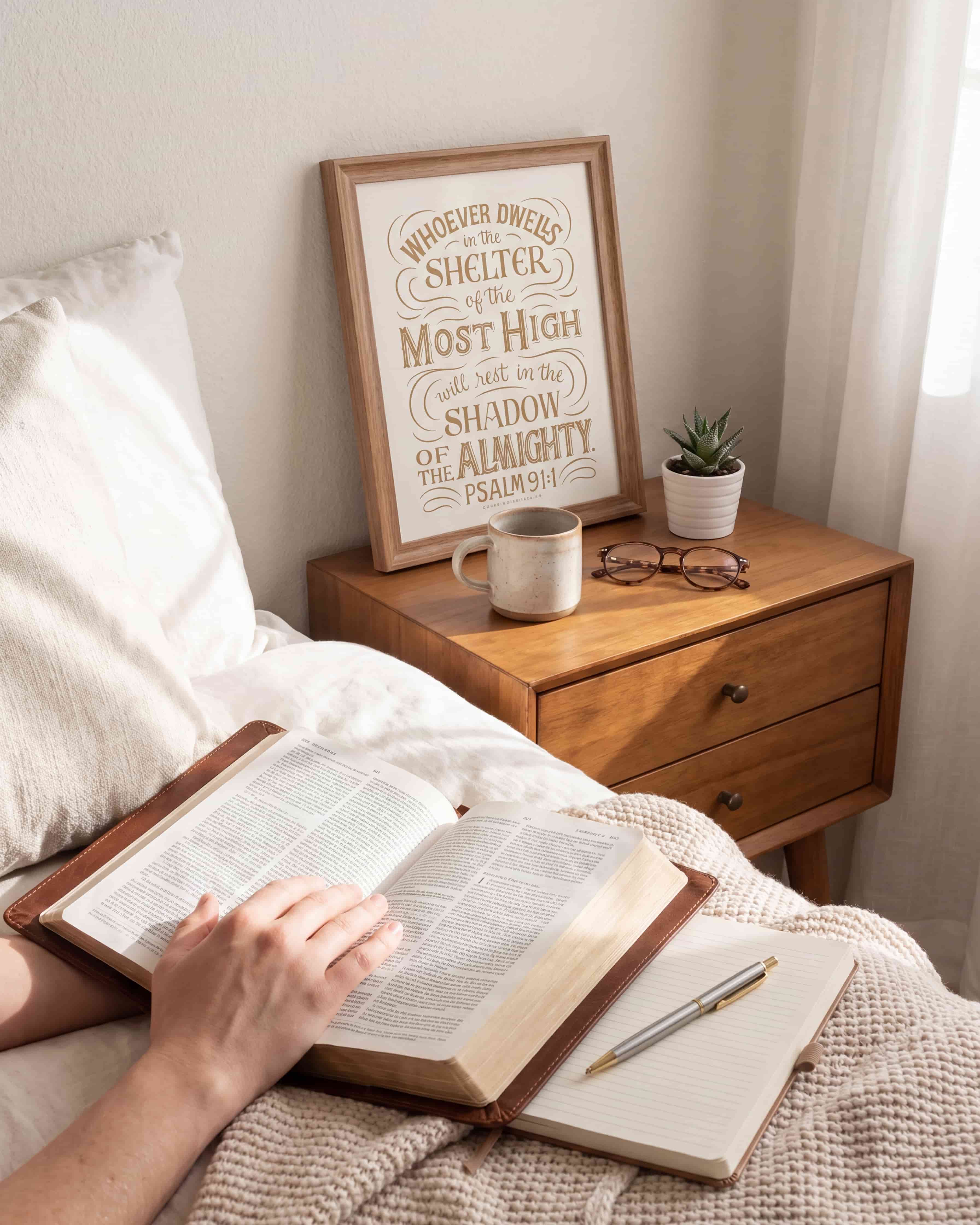 Shelter of the Most High - Psalm 91:1 - God's promises Christian scripture print