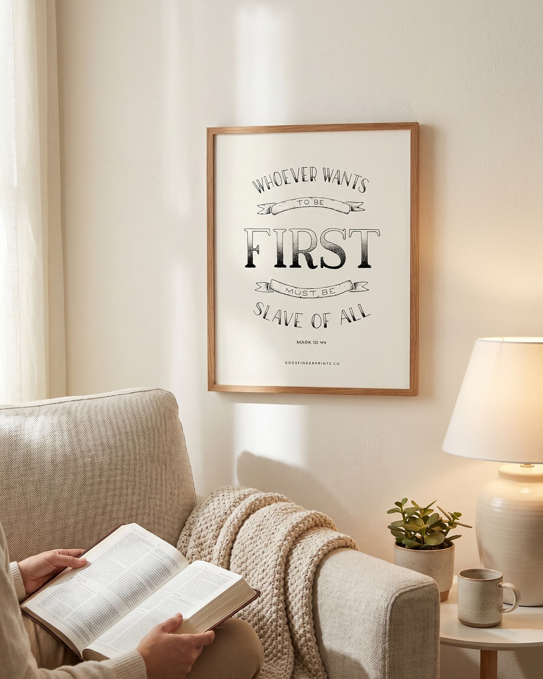 Slave of All - Mark 10:44- Christian wall art print