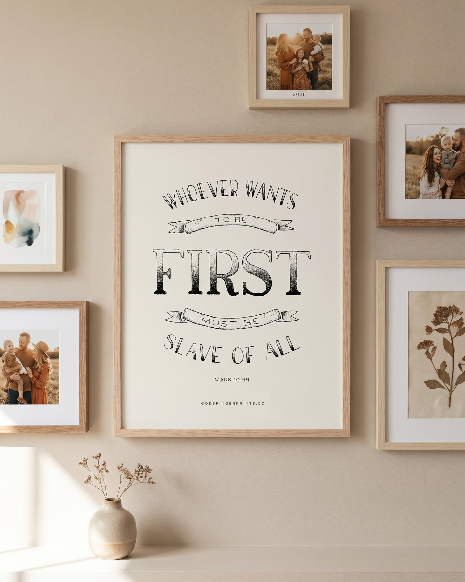 Slave of All - Mark 10:44- Christian wall art print