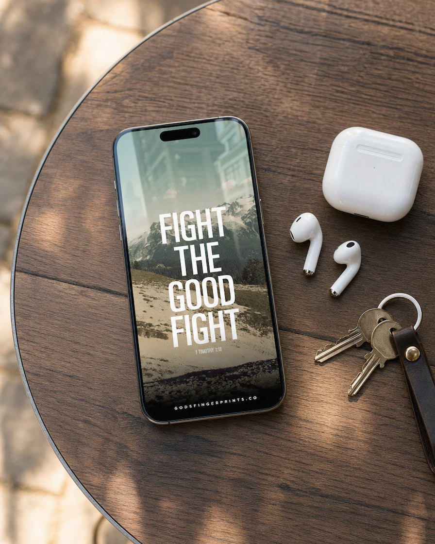 Origins - The Good Fight - Christian Phone Wallpaper Art