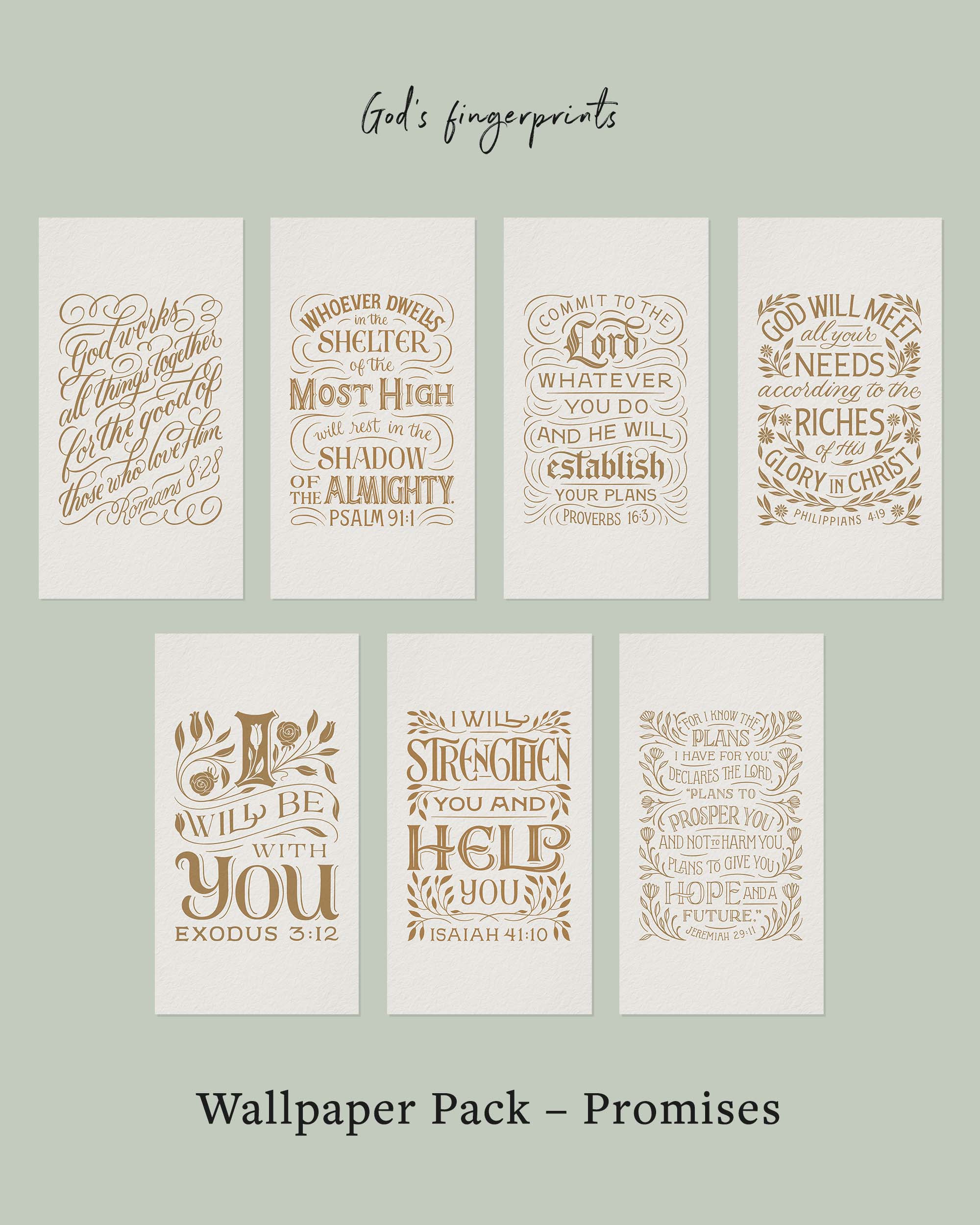 Promises  - Christian Phone Wallpaper Art