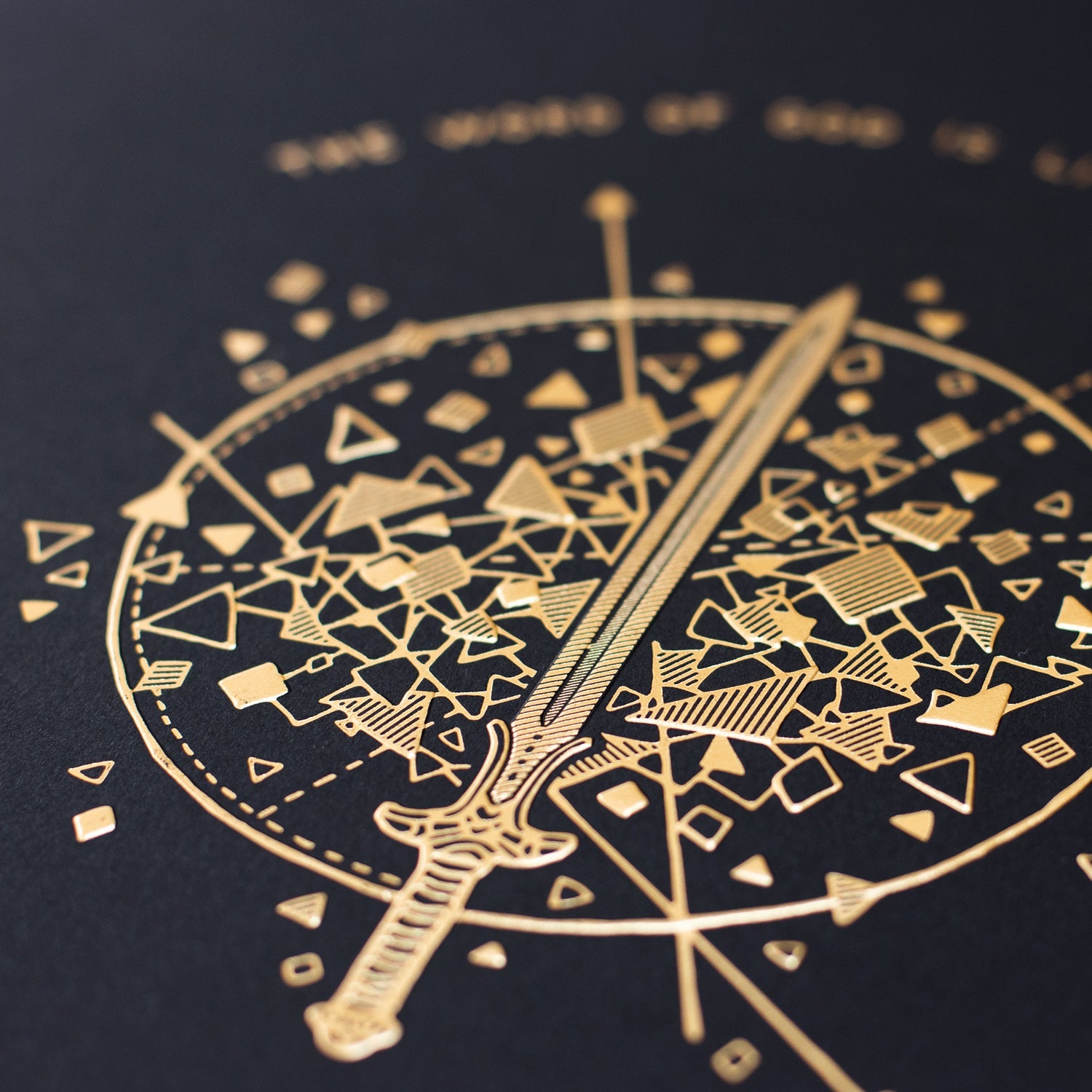 Sword of the Spirit - 16x20 Gold Emboss Print