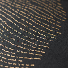 God's Fingerprint - 18x24 Gold on Black Illuminated Print