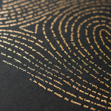 18x24 God's Fingerprint Gold on Black