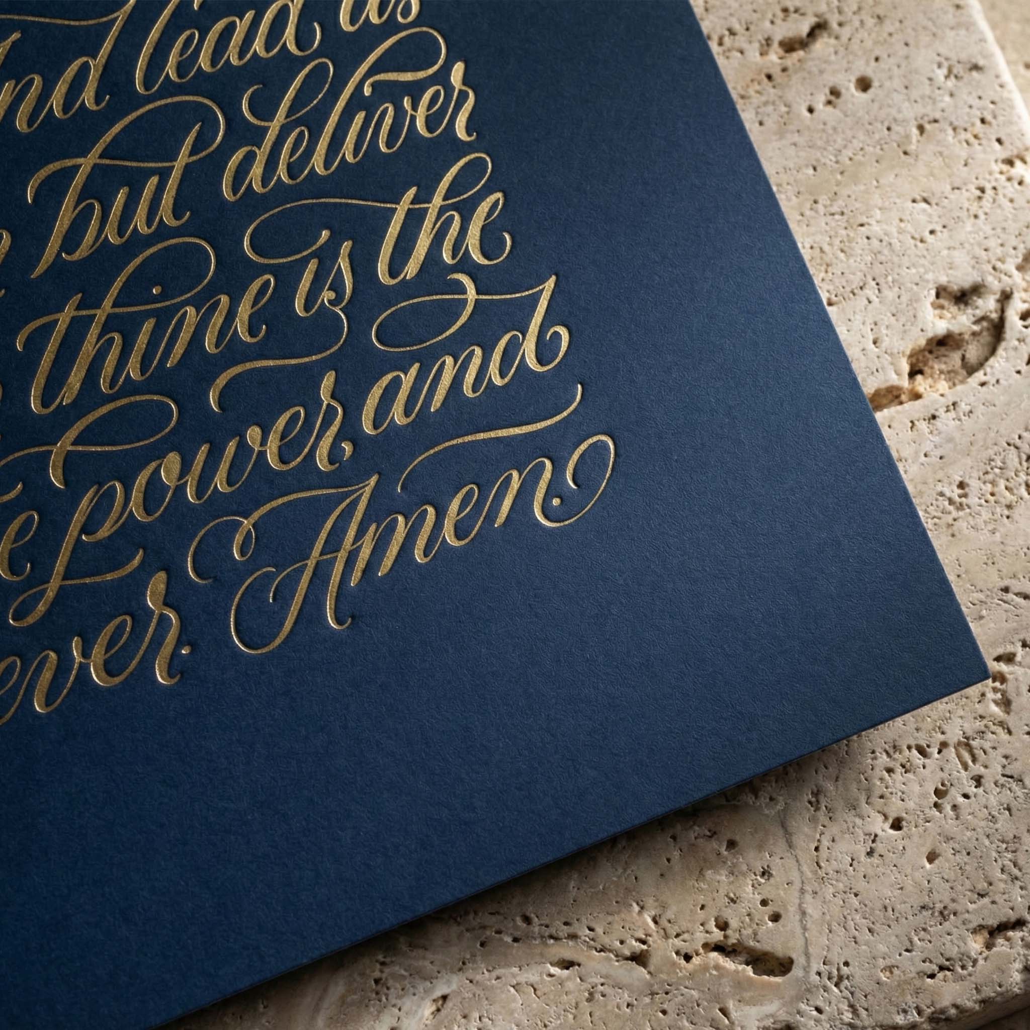The Lord's Prayer - Gold on Blue
