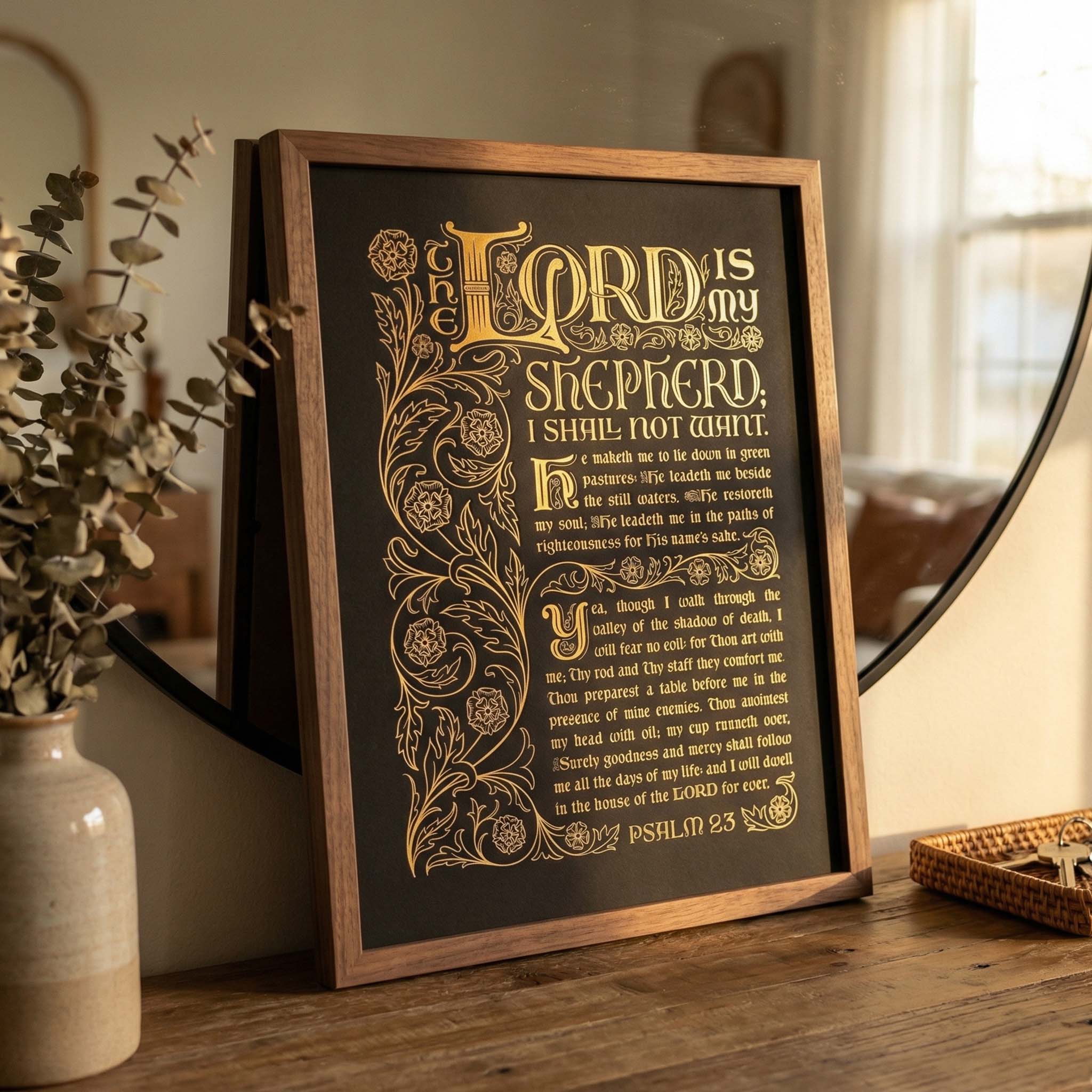 Psalm 23 - Gold/Black