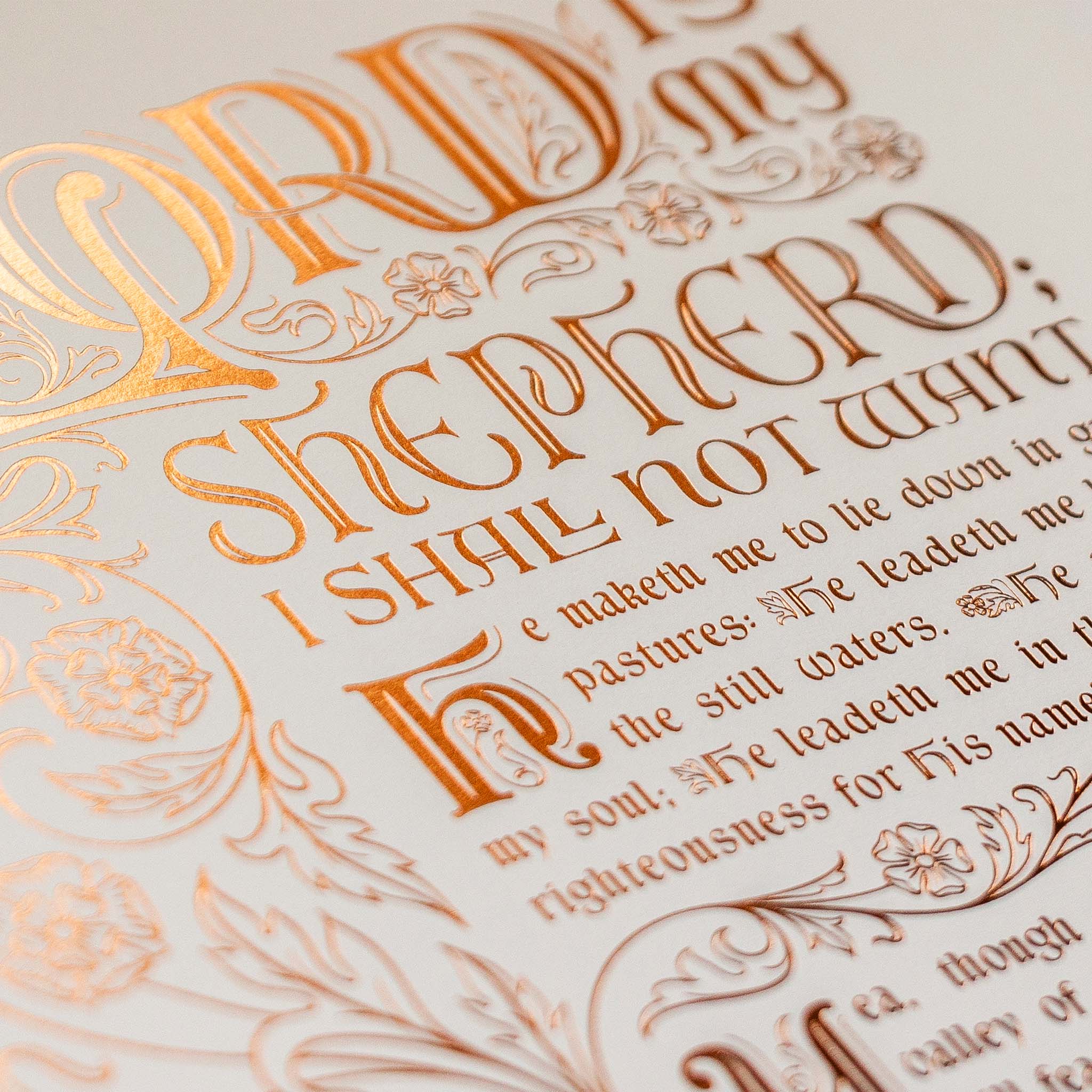 Psalm 23 - Rose Gold