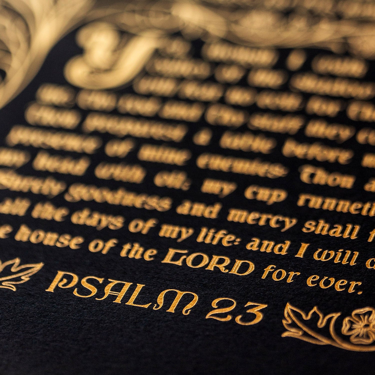 Psalm 23 - Gold/Black