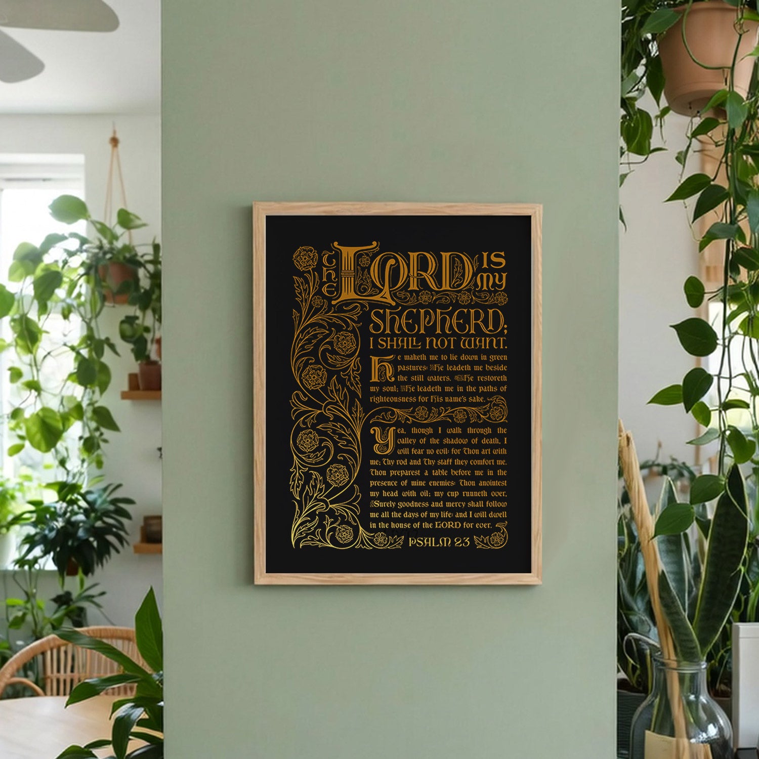 Psalm 23 - Gold/Black