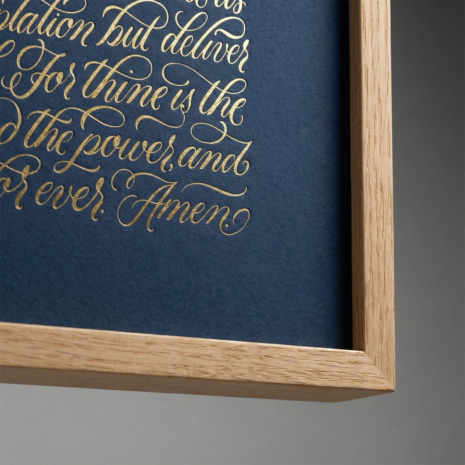 The Lord's Prayer - Gold on Blue