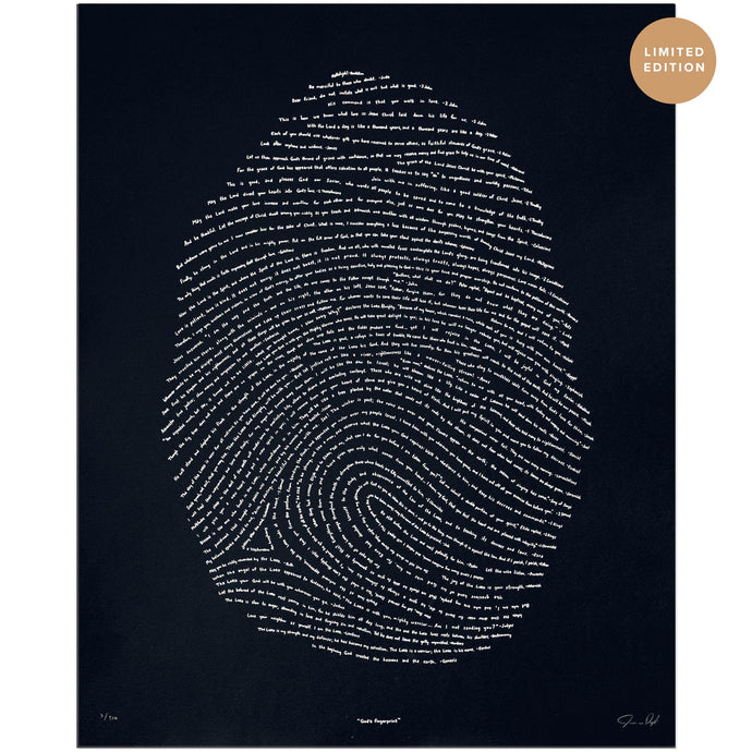 NIV Illuminated Fingerprint - Silver on Black (Limited Edition)