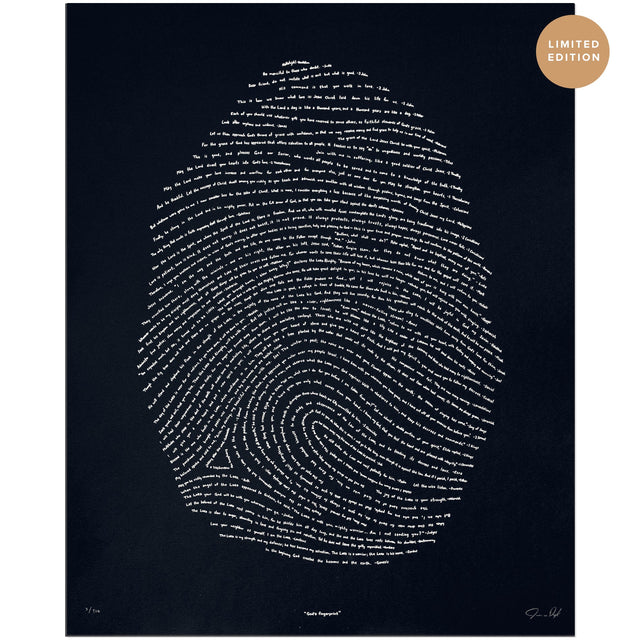 NIV Illuminated Fingerprint - Silver on Black (Limited Edition)
