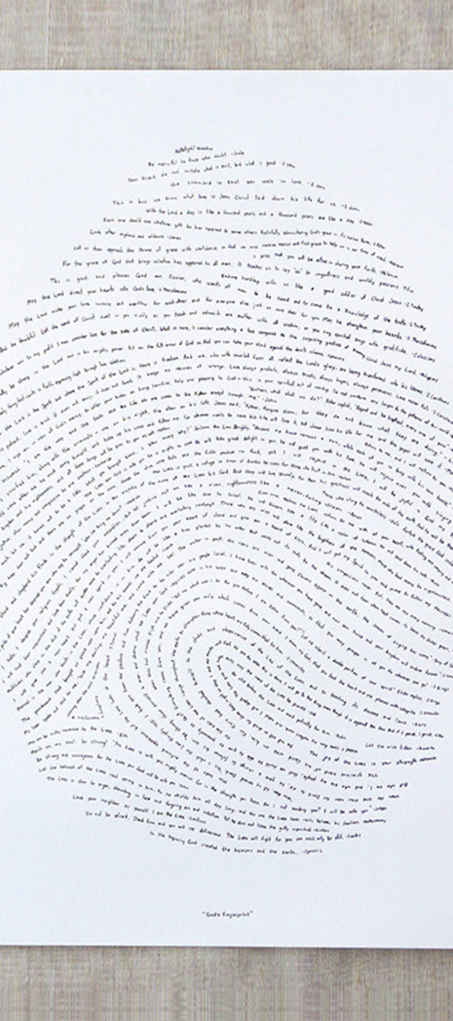 God's Fingerprint - Letterpress