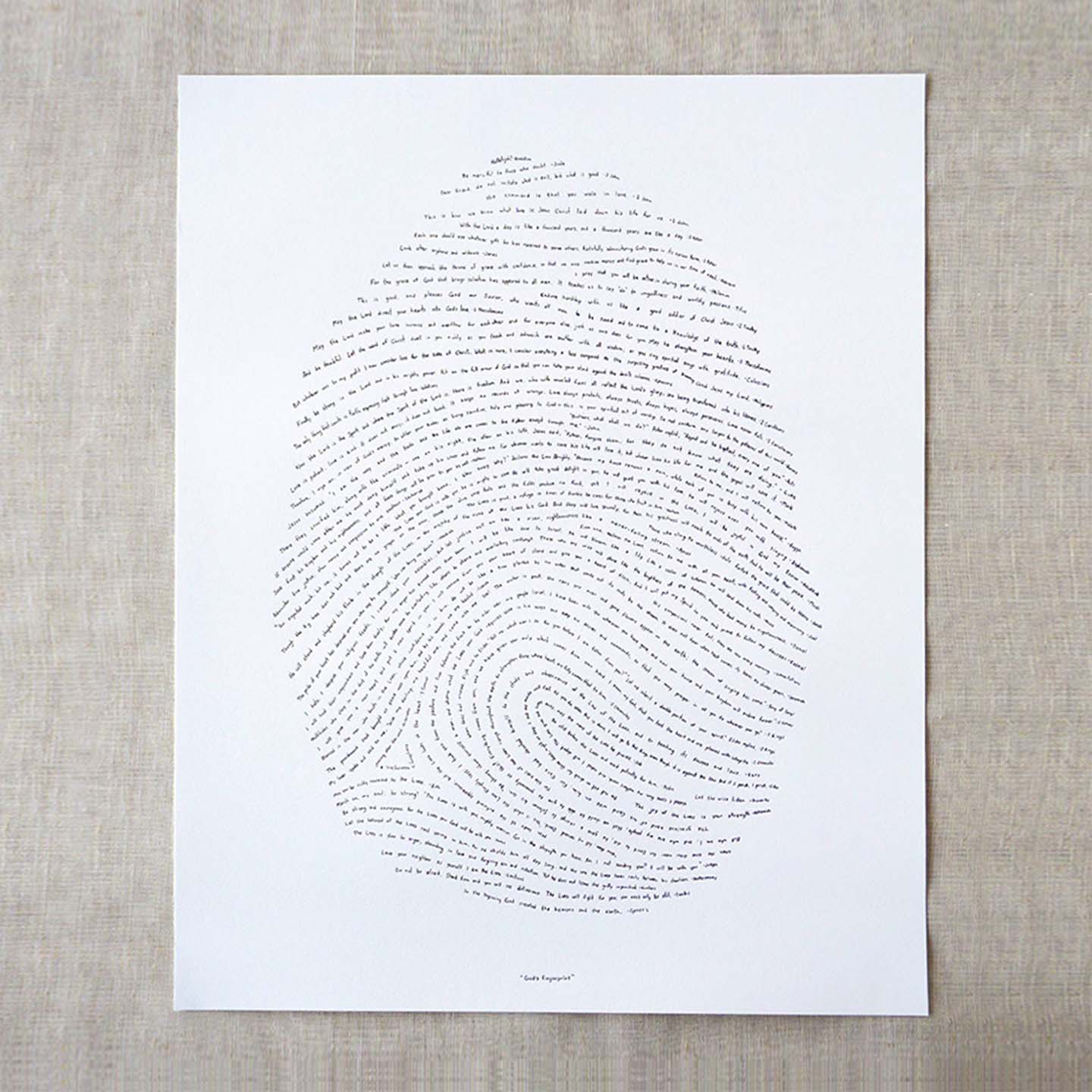 God's Fingerprint - Letterpress