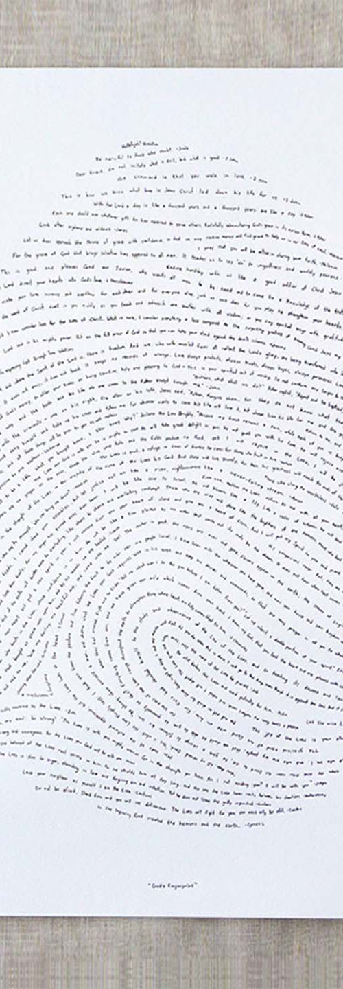 God's Fingerprint - Letterpress