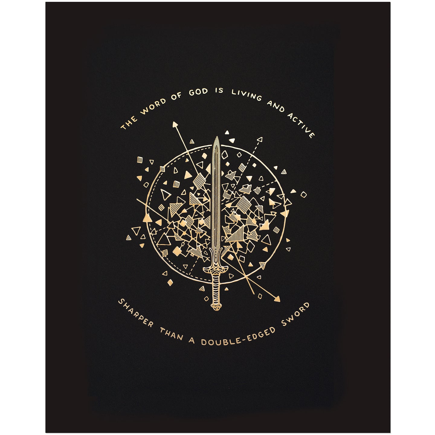 Sword of the Spirit - 16x20 Gold Emboss Print