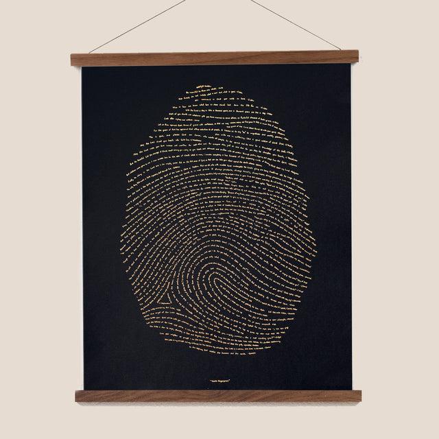 18x24 God's Fingerprint Gold on Black
