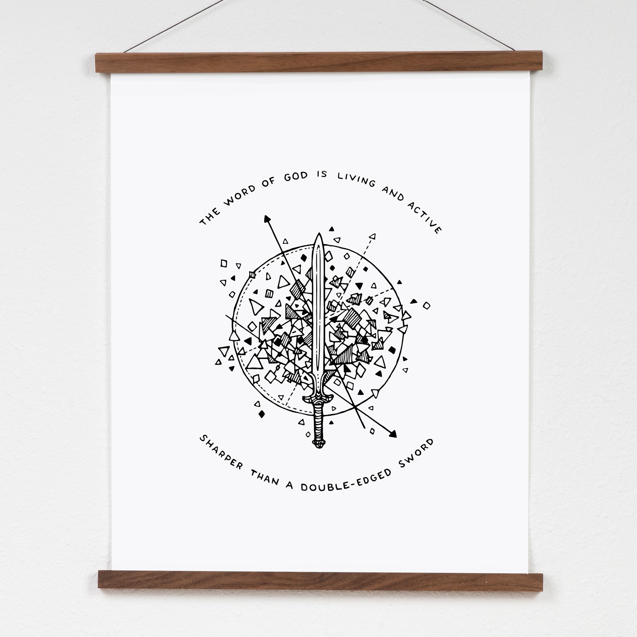 Sword of the Spirit - 16x20 Letterpress Print