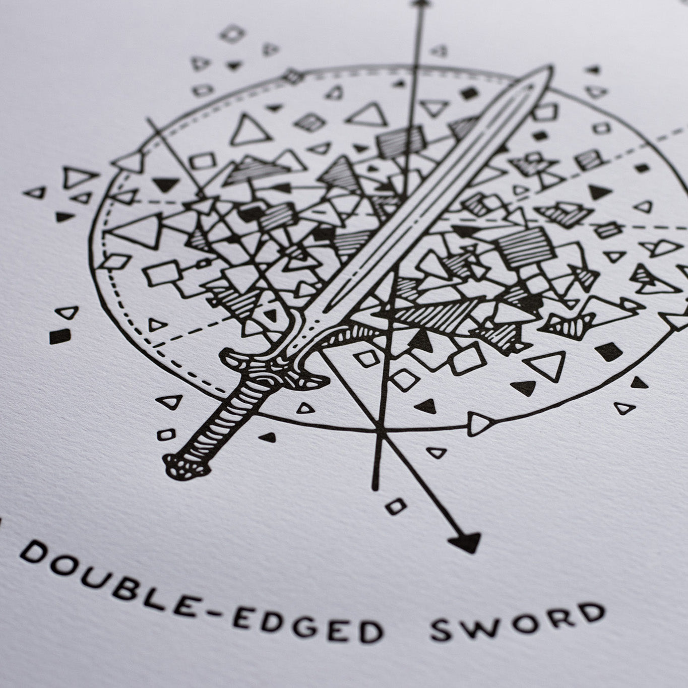 Sword of the Spirit - 16x20 Letterpress Print