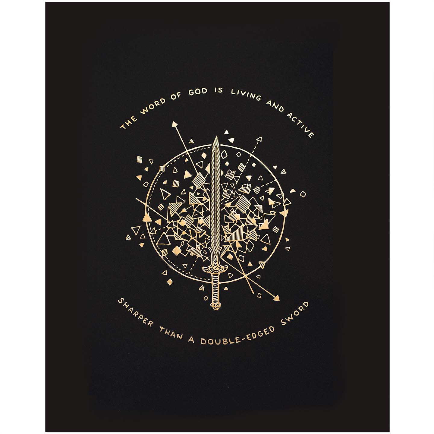 Sword of the Spirit - 16x20 Gold Emboss Print