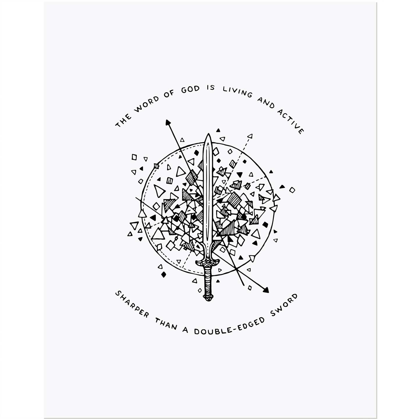 Sword of the Spirit - 16x20 Letterpress Print