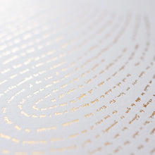 Illuminated Fingerprint - One verse from every book of the Bible in gold