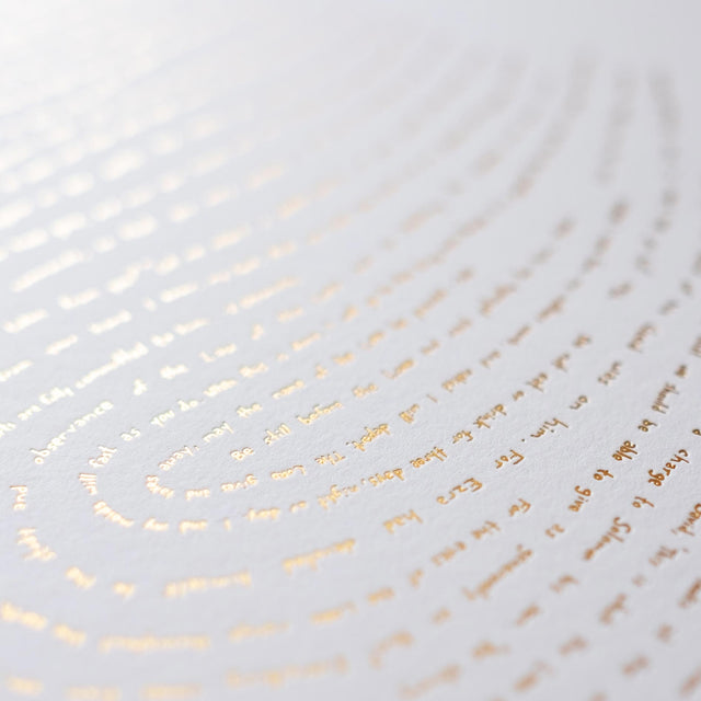 Illuminated Fingerprint - One verse from every book of the Bible in gold