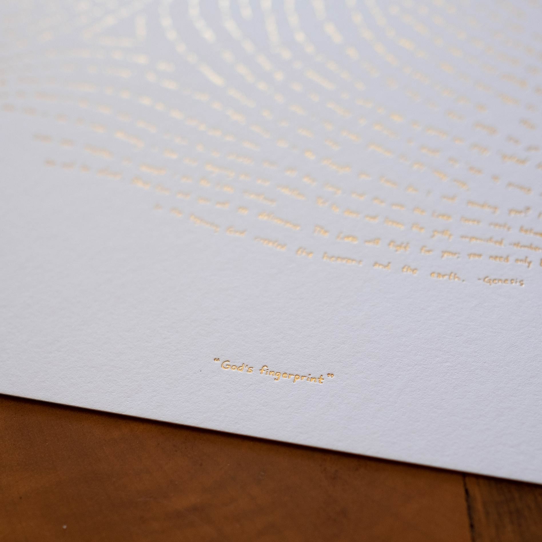 Illuminated Fingerprint God's Fingerprint Bible Artwork