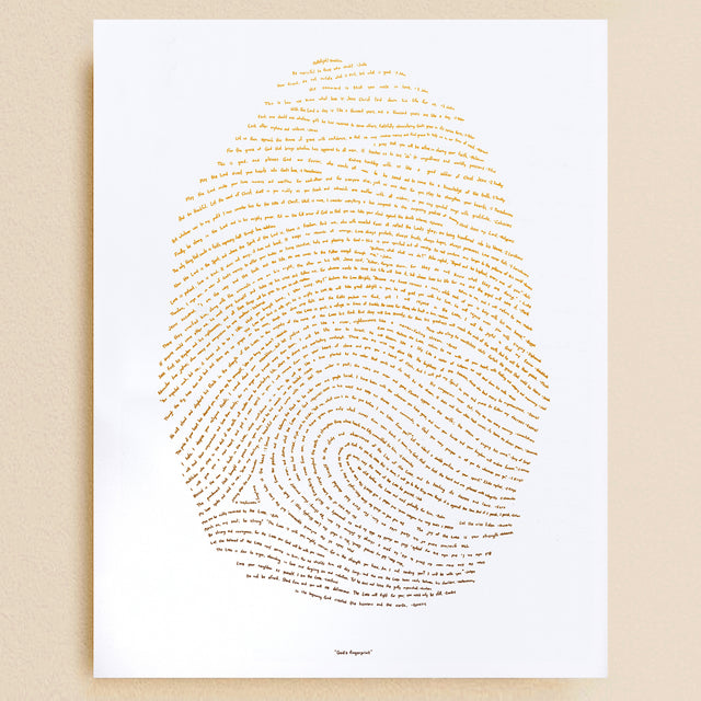 18x24 Illuminated Fingerprint - Gold